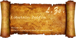Lobstein Zsófia névjegykártya